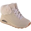 BÉŽOVÉ DÍVČÍ KOTNÍKOVÉ TENISKY S KOŽÍŠKEM SKECHERS UNO - FALL AIR