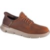 HNĚDÉ PÁNSKÉ KOŽENÉ TENISKY SKECHERS SLIP-INS: GARZA - ERVIN