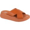 HNĚDÉ PANTOFLE NA PLATFORMĚ FITFLOP F-MODE FLATFORM