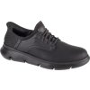 ČERNÉ PÁNSKÉ KOŽENÉ TENISKY SKECHERS SLIP-INS: GARZA - GERVIN