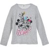 MINNIE MOUSE - ŠEDÉ DÍVČÍ TRIČKO S DLOUHÝM RUKÁVEM