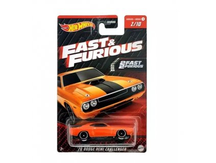 Hot Wheels Fast and Furious 70 Dodge Hemi Challenger Nové