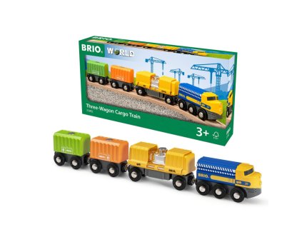 BRIO 33982 Nákladní vlak se třemi vagony Nové