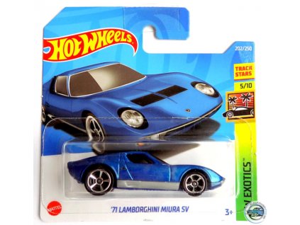 Hot Wheels 71 Lamborghini Miura SV Blue Nové