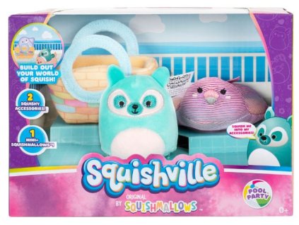 Plyšová sada Squishville lemur a bazénová výbava 5cm Nové