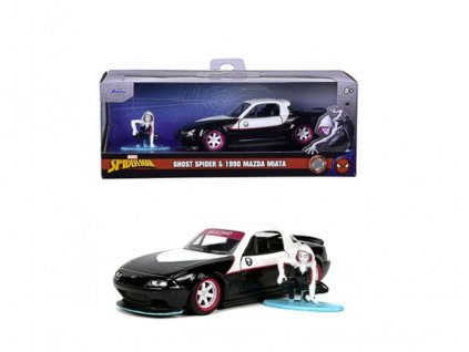 Auto Marvel Ghost Spider 1990 Mazda Miata 1:32 Nové