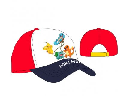 Kšiltovka Pokémon přátelé červená vel.52cm Nové