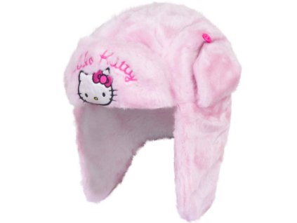Zimní čepice Hello Kitty růžová 52cm Nové