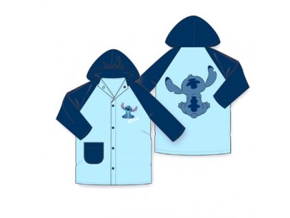 Pláštěnka Disney Stitch světle modrá vel. 116cm Nové
