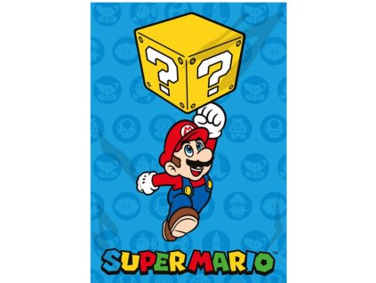 Deka Super Mario Mario a Question Block 100x140cm Nové