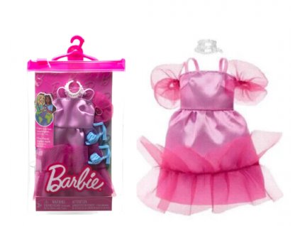 Barbie Obleček Společenské růžové šaty Nové