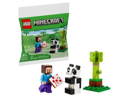 Lego 30672 Minecraft Steve a Baby Panda Nové