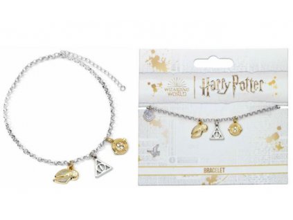 Náramek Harry Potter s 3 přívěsky Nové