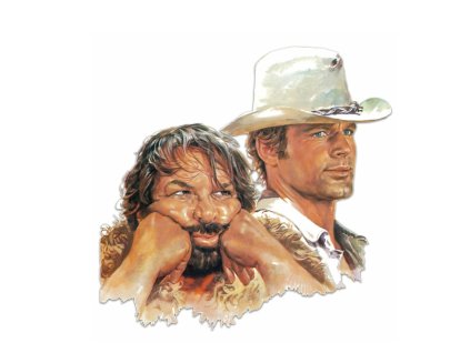 Cedule 3D Bud Spencer a Terence Hill Bud a Terence 45x45cm Nové