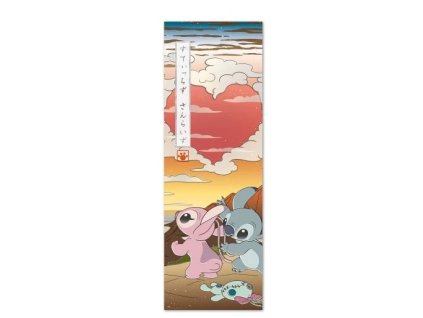 Plakát na dveře Disney Stitch a Angel 53x158cm Nové