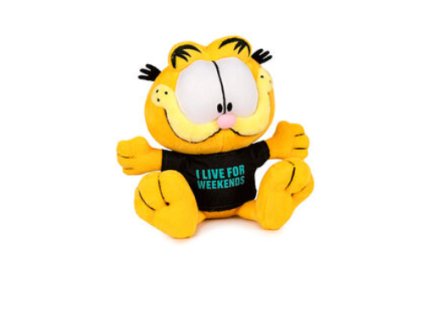 Plyšová hračka Garfield černé tričko 20cm Nové