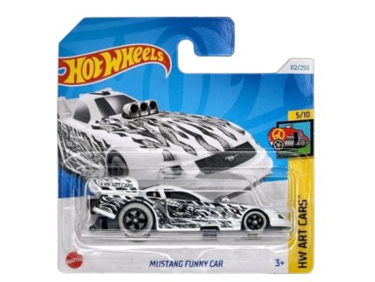 Hot Wheels Mustang Funny Car bílý Nové