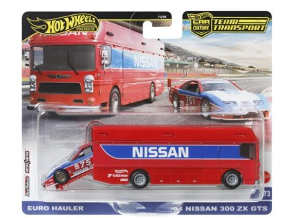 Hot Wheels Premium Car Culture Team Transport Euro Hauler a 94 Nissan 300 ZX GTS Nové