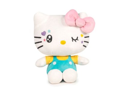 Plyšák Hello Kitty 50.výročí tyrkysová 16cm Nové