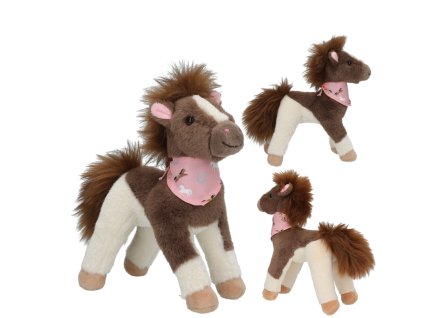 Plyšák Kůň Miss Melody hnědobílý 18cm Nové