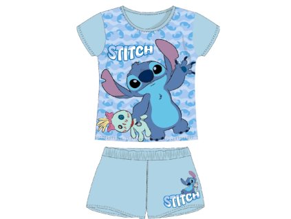 Pyžamo s kraťasy Disney Stitch modré 98cm Nové
