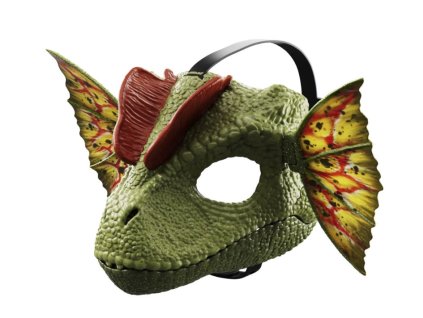 Maska Jurský svět Dilophosaurus se zvuky Nové