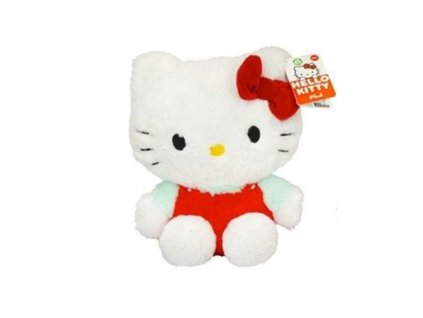 Plyšák Hello Kitty Fluffy červené tričko 28cm Nové