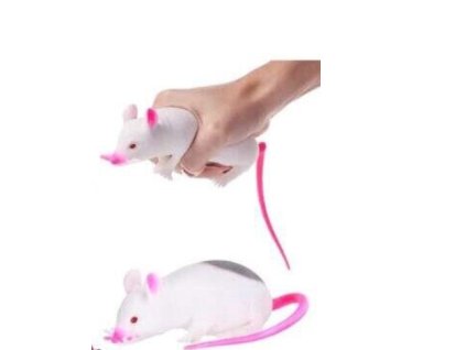 Squishy Figurka Krysa bílá 12cm Nové