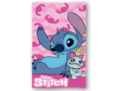 Osuška Stitch se Scrumpem růžová Nové