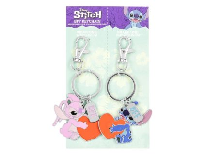 Set klíčenek Stitch a Angel 2ks Nové