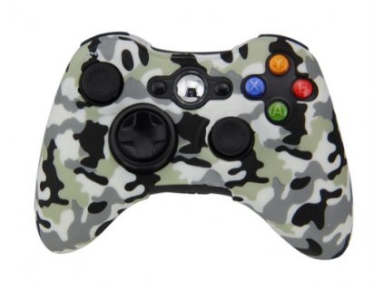 X360 silikonový obal na ovladač kamufláž světle šedý maskáč Nové