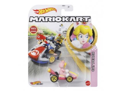 Hot Wheels Mario Kart Cat Peach Standard Kart DieCast Nové