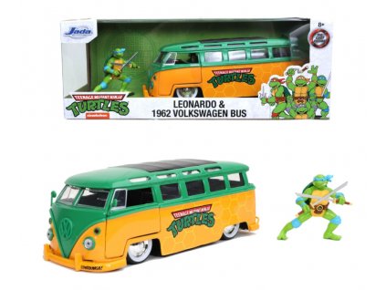 Toys Turtles Leonardo 1962 VW Bus 1:24 Nové