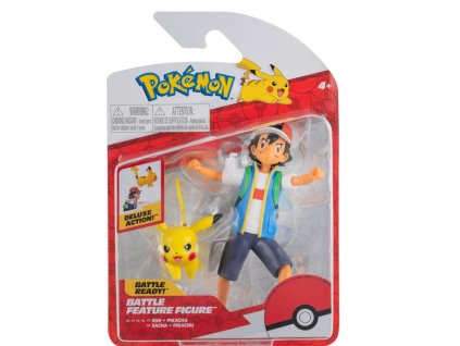 Figurky Pokémon Battle Feature Ash a Pikachu Nové
