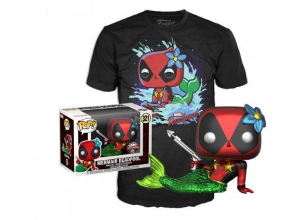 Funko Set Mermaid Deadpool Figurka a tričko vel. L Nové