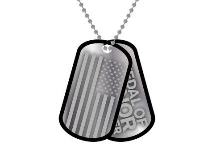 Merch Přívešek Medal Honor Warfighter Dog Tags Flag and Logo Nové