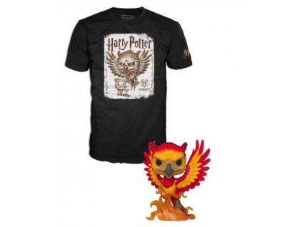 Funko set 144 Harry Potter Fawkes a tričko vel. L Nové