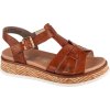 Hnedé dámske sandále na platforme Rieker Sandals