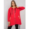 Červená dámska oversize mikina na zips