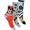 Chlapčenská súprava ponožiek Mickey Mouse - červená-šedá-tyrkysová