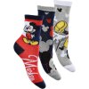 Trojbalenie chlapčenských ponožiek Mickey Disney - červená/modrá/sivá