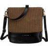 David Jones hnedo-čierna crossbody kabelka s manšestrom