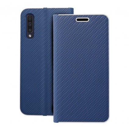 Pouzdro Forcell LUNA Book Carbon SAMSUNG Galaxy A50 modré