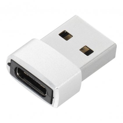 Adaptér typu C (samice) na USB A (samec) stříbrný