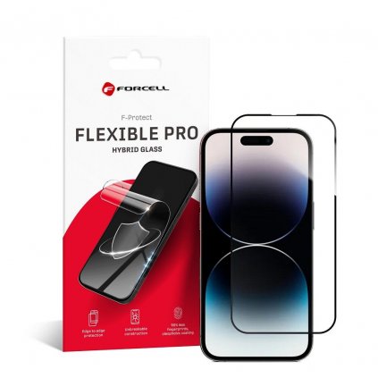 Hybridní sklo Forcell Flexible 5D Full Glue Apple iPhone 14 Pro 6,1