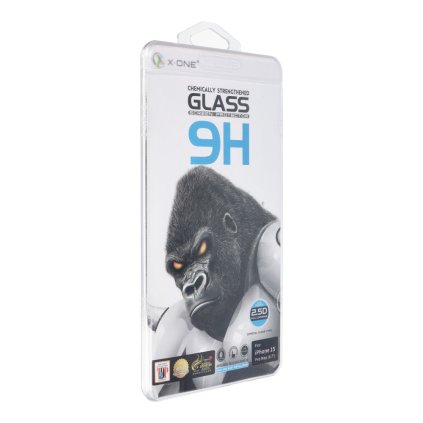 Tvrzené sklo X-ONE Full Cover Extra Strong Crystal Clear - pro Apple iPhone 15 Pro Max (full glue) černé