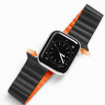 DUX DUCIS Chain magnetický silikonový řemínek pro Apple Watch 38/40/41mm černá