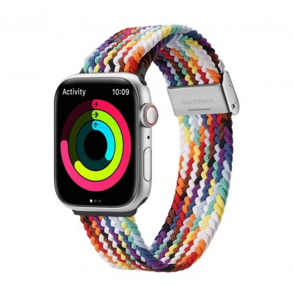 DUX DUCIS Mixture II pletený řemínek pro Apple Watch 42/44/45mm duha