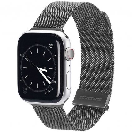 DUX DUCIS Milanese magnetický řemínek z nerezové oceli pro Apple Watch 38/40/41mm šedá