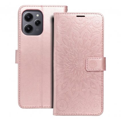 Pouzdro Forcell MEZZO Book XIAOMI Redmi 12 4G / 5G mandala zlato růžové